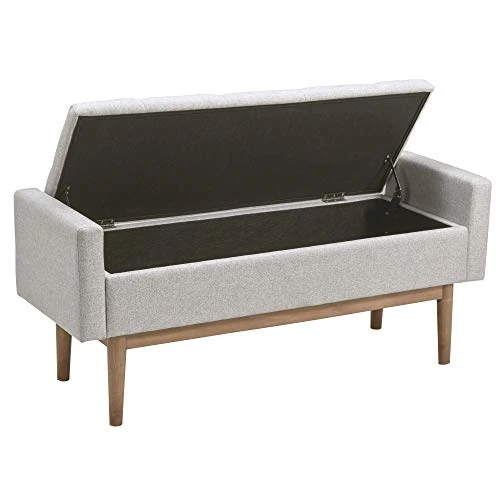 Signature Design By Ashley Briarson Tufted Upholstered Accent Bench With Storage, Beige & Brown 7 Signature Design By Ashley Briarson Tufted Upholstered Accent Bench With Storage, Beige & Brown - Image 5
