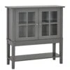HOMCOM Coffee Bar Cabinet, Modern Sideboard Buffet Cabinet, Kitchen Cabinet With 2 Glass Doors, Adjustable Inner Shelving And Bottom Shelf, Grey 1 HOMCOM Coffee Bar Cabinet, Modern Sideboard Buffet Cabinet, Kitchen Cabinet With 2 Glass Doors, Adjustable Inner Shelving And Bottom Shelf, Grey -Amazon Store 41bPhCbFLOL
