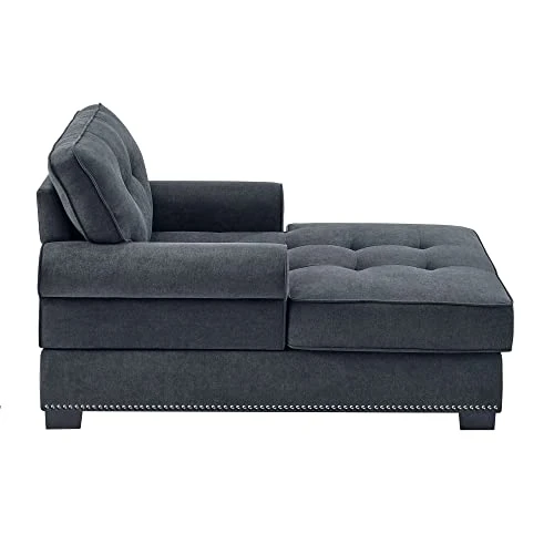 Chaise Lounge Indoor Modern Upholstered Tufted Chaise Lounge Chair 59" Velvet Chaise Lounge Recliner Lounge Chair For Living Room Bedroom Office 6 Chaise Lounge Indoor Modern Upholstered Tufted Chaise Lounge Chair 59" Velvet Chaise Lounge Recliner Lounge Chair For Living Room Bedroom Office - Image 4