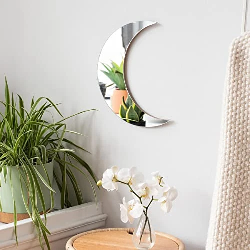 Lunar Sol - Crescent Moon Mirror %100 Real Glass Moon Decor - Chic And Celestial Boho Room Decor For Bedroom Aesthetic, Home Or Apartment - Cute Mirrors - Urban Room Decor 4 Lunar Sol - Crescent Moon Mirror %100 Real Glass Moon Decor - Chic And Celestial Boho Room Decor For Bedroom Aesthetic, Home Or Apartment - Cute Mirrors - Urban Room Decor - Image 2