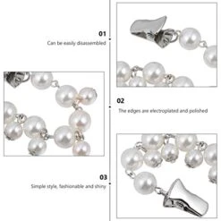 2pcs Sweater Clips Vintage Sweater Chains With Pearl Retro Cardigan Collar Dresses Clips For Women White -Amazon Store 41brGXsdkOL