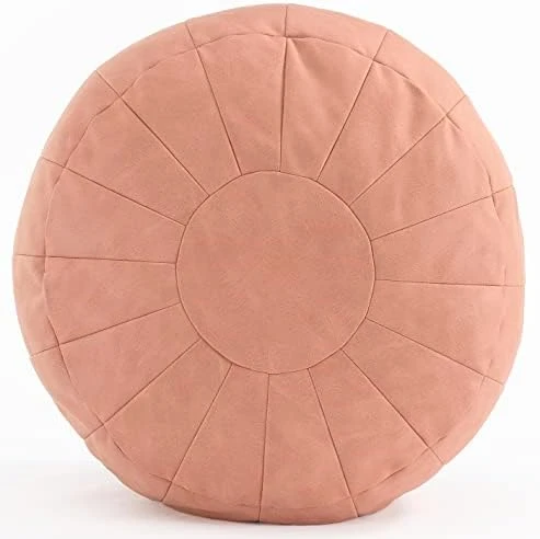C COMFORTLAND Unstuffed Faux Suede Ottoman Pouf, Round Foot Rest Poof Ottomans, Floor Foot Stool Poufs, Bean Bag Chair Cover With Storage For Living Room, Bedroom, Or Wedding Gifts Yellow 7 C COMFORTLAND Unstuffed Faux Suede Ottoman Pouf, Round Foot Rest Poof Ottomans, Floor Foot Stool Poufs, Bean Bag Chair Cover With Storage For Living Room, Bedroom, Or Wedding Gifts Yellow - Image 5