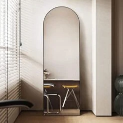 Otlsh 16"x48" Arched Mirror, Wall Mirror, Hanging Mirrors With Leather Strap, Full Length Mirror, Wall Mounted Arch Mirror, For Living Room, Bathroom, Bedroom, Entryway -Black -Amazon Store 41cN6z07zyL. AC