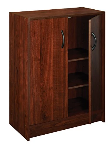 ClosetMaid Pantry Cabinet Cupboard With 2 Doors Adjustable Shelves, Standing, Storage For Kitchen, Laundry Or Utility Room, Dark Cherry & , Dark Cherry 1307 Stackable 2-Door Organizer 6 ClosetMaid Pantry Cabinet Cupboard With 2 Doors Adjustable Shelves, Standing, Storage For Kitchen, Laundry Or Utility Room, Dark Cherry & , Dark Cherry 1307 Stackable 2-Door Organizer - Image 4