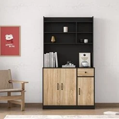 Hayiodda 64" Kitchen Pantry Storage Cabinet, Food Pantry Cabinet With Glass Doors & Adjustable Shelves For Kitchen, Dining Room, Bathroom 16 Hayiodda 64" Kitchen Pantry Storage Cabinet, Food Pantry Cabinet With Glass Doors & Adjustable Shelves For Kitchen, Dining Room, Bathroom -Amazon Store 41cR9AY8uL. AC