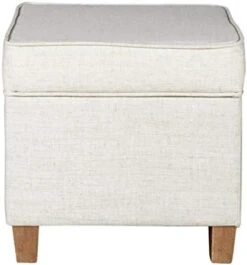 Homepop Home Decor | K7342-F2067 | Classic Square Storage Ottoman With Lift Off Lid | Ottoman With Storage For Living Room & Bedroom, Cream Woven -Amazon Store 41cSfZdq2lL. AC