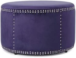 Christopher Knight Home Jaewon Studded Velvet Ottoman, Teal / Black -Amazon Store 41cTX7XdX2L. AC