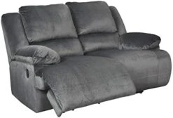 Signature Design By Ashley Clonmel Contemporary Pull-Tab Reclining Love Seats, Manual Loveseat, Brown -Amazon Store 41cUIhb9bwL. AC