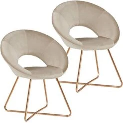 Duhome Modern Accent Chairs Set Of 2, Velvet Dining Chairs With Backrest Comfy Upholstered Arm Chair Living Room Furniture Mid-Century Leisure Lounge Chairs With Golden Metal Frame Legs Dark Blue -Amazon Store 41cUJVreFPL. AC