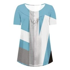 Going Out Tops For Women Floral Printed Hide Belly Tunic Blouses Casual V Neck Buttons Pullover Short Sleeve T-Shirts 18 Going Out Tops For Women Floral Printed Hide Belly Tunic Blouses Casual V Neck Buttons Pullover Short Sleeve T-Shirts -Amazon Store 41cdwJWqZ7L