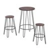NOBPEINT 3 Piece Bar Table Set 2 Stools Bistro Pub Kitchen Dining Furniture, Rustic Brown 2 NOBPEINT 3 Piece Bar Table Set 2 Stools Bistro Pub Kitchen Dining Furniture, Rustic Brown -Amazon Store 41chgDFZwJL