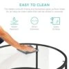 Best Choice Products 36in Modern Round Tempered Glass Accent Side Coffee Table For Living Room, Dining Room, Tea, Home Décor W/Metal Frame, Non-Marring Foot Caps - Black -Amazon Store 41chrlxisWL