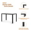 Meihua Dining Room Table，Kitchen Table, Modern Glass Dining Table Black -Amazon Store 41ckOO521QL
