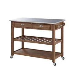 Boraam Sonoma Kitchen Cart, Barnwood Wire-Brush -Amazon Store 41cmYGWa09L