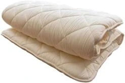 FULI Japanese Floor Mattress, Futon Mattress, Shiki Futon (shikibuton), Foldable & Portable, Made In Japan (White, Twin) -Amazon Store 41cqyR3MjUL. AC