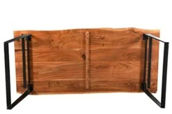 Timbergirl Solid Wood Live Edge 60" Dining Table Brown -Amazon Store 41cvYOskACL