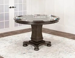 Sunset Trading Vegas Dining And Poker Table, 2 In 1 Game, Gray/Black/Off-white -Amazon Store 41cvkFmQU8S