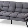 Fabric Futon Sofa Bed, Memory Foam Couch Convertible Loveseat, Sleeper Sofa Modern Futon Sets For Small Apartments, Compact Living Space, Office (Grey) -Amazon Store 41d1cogCgqL