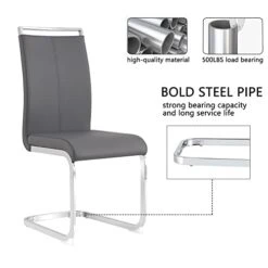 67" Glass Dining Room Table Set For 6,Big Modern Rectangular Tempered Glass Dining Table Top Thick 0.39",7 Piece Dining Table With 6 Pcs Leather Dining Chairs (Grey, One Table +6 Faux Leather Chair) -Amazon Store 41d4u1bDwKL