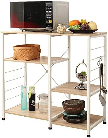 Soges Multi-Layers Kitchen Baker's Rack Utility Microwave Oven Stand Storage Cart Workstation Shelf Coffee Cart, Black 171-BK 9 Soges Multi-Layers Kitchen Baker's Rack Utility Microwave Oven Stand Storage Cart Workstation Shelf Coffee Cart, Black 171-BK - Image 7
