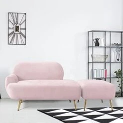 PEIHONGET Chaise Lounge Chair For Bedroom, Velvet Chaise Lounge Indoor Accent Chair With Ottoman 2 In 1 Recliner Sofa Chair Bed With Footrest Reading Chair For Bedroom Apartment Office (Green) -Amazon Store 41dGSn1ejgL. AC