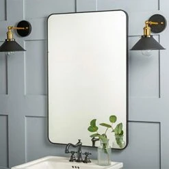 24"x36" Black Bathroom Mirror, Upgrade Metal Frame Wall Mounted With Rounded Corner For Entryways, Living Rooms 22 24"x36" Black Bathroom Mirror, Upgrade Metal Frame Wall Mounted With Rounded Corner For Entryways, Living Rooms -Amazon Store 41dH5JTGBFL