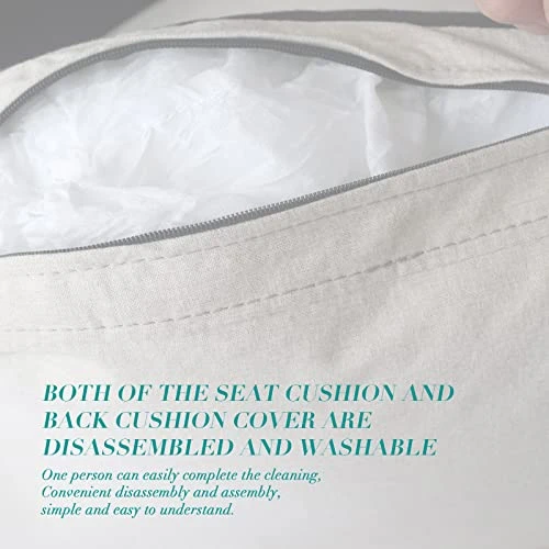 Harper & Bright Designs 3-Piece Living Room Storage Sofa Set With 3-Seat Couch, Loveseat And Single Armchair, Silver Nailhead Trim/Hidden Storage Space Under Seat/Classical Wooden Legs/Beige Fabric 8 Harper & Bright Designs 3-Piece Living Room Storage Sofa Set With 3-Seat Couch, Loveseat And Single Armchair, Silver Nailhead Trim/Hidden Storage Space Under Seat/Classical Wooden Legs/Beige Fabric - Image 6