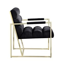 Morden Fort Italian Light Luxury Lounge Chair, Contemporary Velvet Upholstered Lounge Armchair With Bright-Colored Cushions, For Living Room, Bedroom, Dinning, Office, Black 14 Morden Fort Italian Light Luxury Lounge Chair, Contemporary Velvet Upholstered Lounge Armchair With Bright-Colored Cushions, For Living Room, Bedroom, Dinning, Office, Black -Amazon Store 41dKUniE9bL