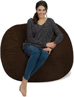 Chill Sack Bean Bag Chair: Giant 4' Memory Foam Furniture Bean Bag - Big Sofa With Soft Micro Fiber Cover - Charcoal -Amazon Store 41dQh2orgqL. AC
