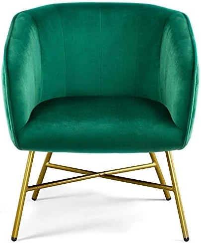 Topeakmart Modern Accent Barrel Chair Living Room Chair Velvet Accent Armchair With Metal Legs For Living Room Bedroom Home Office Grey 9 Topeakmart Modern Accent Barrel Chair Living Room Chair Velvet Accent Armchair With Metal Legs For Living Room Bedroom Home Office Grey - Image 7