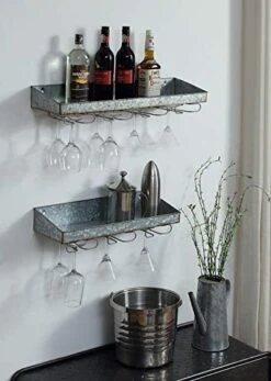 4D Concepts Systems Storage Wine Shelves, Galvanized Metal