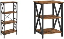 VASAGLE DAINTREE Bookshelf, Kitchen Shelf, Free Standing Shelf, Ladder Rack With 4 Open Shelves, For Kitchen, Office, Stable Steel Frame, Industrial Style, Rustic Brown And Black ULLS030B01 -Amazon Store 41eBMHSMH7L. AC