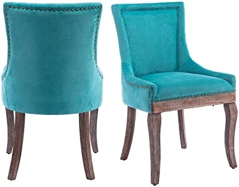 Aoowow Fabric Upholstered Side Chairs Set Of 2, Solid Wood Kitchen Dining Room Chairs With Nailheads Solid Wood Legs (Fabric Beige) 9 Aoowow Fabric Upholstered Side Chairs Set Of 2, Solid Wood Kitchen Dining Room Chairs With Nailheads Solid Wood Legs (Fabric Beige) - Image 7