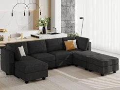 Belffin Large Modular Sectional Sofa U Shaped Couch Set With Storage Convertible Large Couch U Shape Set Reversible Chaise Dark Grey -Amazon Store 41eHhyTvd2L. AC