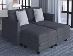 LLappuil Modular Sectional Couch With Reversible Chaise, Modern L Shaped Sofa Left/Right Corner Couch Modular Sofa With Storage Seat, Denim Blue -Amazon Store 41eIN7e2AyL. AC 1