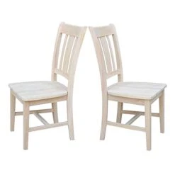 International Concepts Pair Of Slat Back Chairs, Unfinished -Amazon Store 41eSGdA8GuL
