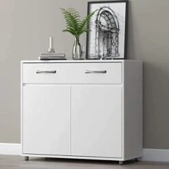 RASOO Buffet Cabinet Kitchen Cabinet Storage Sideboard Cabinet Cupboard Sideboard Buffet Kitchen Room (White -3 Doors And 3 Drawers) 11 RASOO Buffet Cabinet Kitchen Cabinet Storage Sideboard Cabinet Cupboard Sideboard Buffet Kitchen Room (White -3 Doors And 3 Drawers) -Amazon Store 41eWfsKgWBL. AC