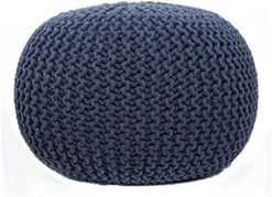 FRELISH DECOR Round Pouf Ottoman Hand Knitted 100% Cotton Pouf Foot Stool - Knitted Bean Bag - Floor Chair For Living Room Bedroom - Foot Rest For Couch (20 Diameter X 14 Height) - Natural -Amazon Store 41eY77rkgqL. AC