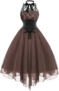 Women’s Gothic Steampunk Dress 2023 Vintage Goth Punk Spaghetti Strap Dress Retro Empire Waist Dress 1950s Dresses 24 Women’s Gothic Steampunk Dress 2023 Vintage Goth Punk Spaghetti Strap Dress Retro Empire Waist Dress 1950s Dresses -Amazon Store 41edE9RA1RL. AC