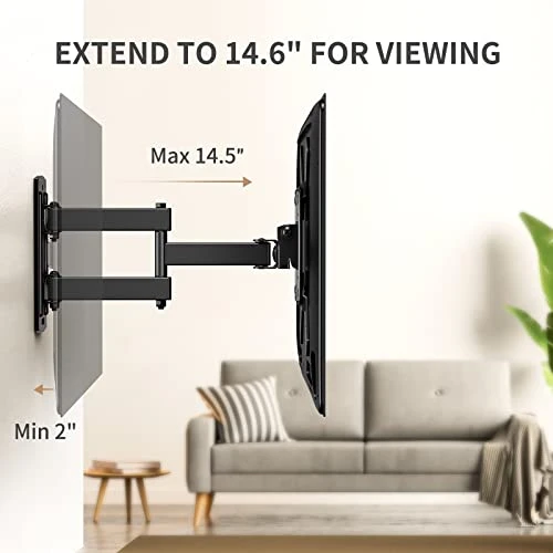AM Alphamount TV Wall Mount Bracket Full Motion For Most 13-39 Inch TVs Monitors With 360° Rotation Articulating Swivel Extension Arms And Tilt, Hold TV Up To 44lbs Max VESA 200x200mm 6 AM Alphamount TV Wall Mount Bracket Full Motion For Most 13-39 Inch TVs Monitors With 360° Rotation Articulating Swivel Extension Arms And Tilt, Hold TV Up To 44lbs Max VESA 200x200mm - Image 4