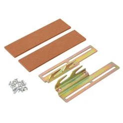 Katai - Headboard Brackets - Set Of 2 Hook On Bed Frame Adapter Bracket - Heavy Duty 711 Bolt-On To Hook-On Conversion Kit - Complete With Installation Hardware And Adhesive Furniture Pads