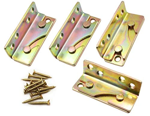 LBY 4 Sets Bed Rail Brackets, Heavy Duty Non-Mortise Bracket Fastener, Bed Buckle Lock, Bed Rail Fittings, Invisible Bed Connector, With Screw 5 LBY 4 Sets Bed Rail Brackets, Heavy Duty Non-Mortise Bracket Fastener, Bed Buckle Lock, Bed Rail Fittings, Invisible Bed Connector, With Screw - Image 3