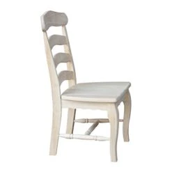 International Concepts Country French Chair With Solid Seat, Unfinished -Amazon Store 41fDoUpNbuL