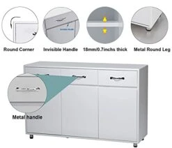 RASOO Buffet Cabinet Kitchen Cabinet Storage Sideboard Cabinet Cupboard Sideboard Buffet Kitchen Room (White -3 Doors And 3 Drawers) 8 RASOO Buffet Cabinet Kitchen Cabinet Storage Sideboard Cabinet Cupboard Sideboard Buffet Kitchen Room (White -3 Doors And 3 Drawers) -Amazon Store 41fTciOnzTS