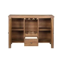 Acme Furniture Wood Server With 2 Doors And A Drawer, Rustic Brown And Oak -Amazon Store 41fWTF0QoHL