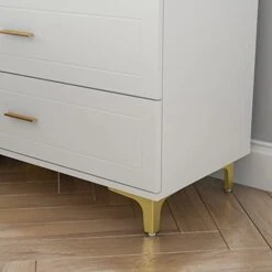 Homsee Modern Dresser Storage Chest With 3 Drawers, Glass Top & Jewelry Organizer, Wood Dresser Chest With Metal Legs For Bedroom, Living Room & Hallway, White (31.5”L X 15.7”W X 28.7”H) 13 Homsee Modern Dresser Storage Chest With 3 Drawers, Glass Top & Jewelry Organizer, Wood Dresser Chest With Metal Legs For Bedroom, Living Room & Hallway, White (31.5”L X 15.7”W X 28.7”H) -Amazon Store 41fbh1Xzl6L