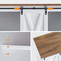 Farmhouse Coffee Bar Cabinet, 42’’ Kitchen Buffet Sideboard Cabinet With Storage, White Coffee Bar Buffet Cabinet With Sliding Barn Door, Coffee Bar Table With Adjustable Shelf For Living Dining Room -Amazon Store 41fbhKb4Z6L