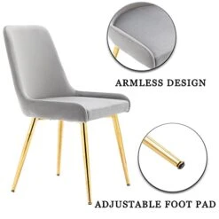 Kmax Velvet Dinning Chairs Mid Century Modern Side Chairs With Golden Legs For Kitchen & Dining Room Guest Room Restaurant, Set Of 2- Grey 20 Kmax Velvet Dinning Chairs Mid Century Modern Side Chairs With Golden Legs For Kitchen & Dining Room Guest Room Restaurant, Set Of 2- Grey -Amazon Store 41fescbKR8L