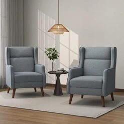 UIXE 3 Piece Indoor Comfy Sectional Sofa With Accent Chairs For Living Room, Linen Fabric Couch Modern Bedroom Loveseat 2-Seat Armchair For Home Apartment Small Space (Yellow) -Amazon Store 41fjcIttFAL. AC