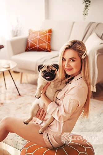 KRAFTIZAN Moroccan Leather Pouf Ottoman Foot Rest – Handmade Ottoman Leather Pouf – Genuine Leather Boho Round Ottoman Pouf Crafted By Moroccan Artisans – 21 X 13 Inch (Tan Brown, Unstuffed) 5 KRAFTIZAN Moroccan Leather Pouf Ottoman Foot Rest – Handmade Ottoman Leather Pouf – Genuine Leather Boho Round Ottoman Pouf Crafted By Moroccan Artisans – 21 X 13 Inch (Tan Brown, Unstuffed) - Image 3